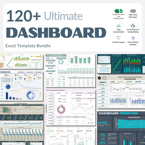 Excel Dashboard Templates – 120+ Powerful Spreadsheets with KPI Trackers & Charts